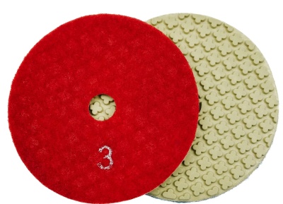 Алмазные гибкие шлифовальные круги КРЕСТИК Pads 5-STEP №3 D100